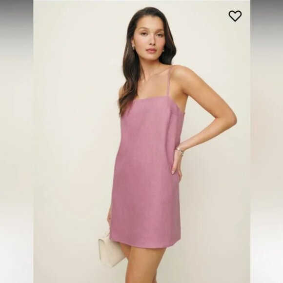 Reformation Aubree pink tie dress - Picture 1 of 7